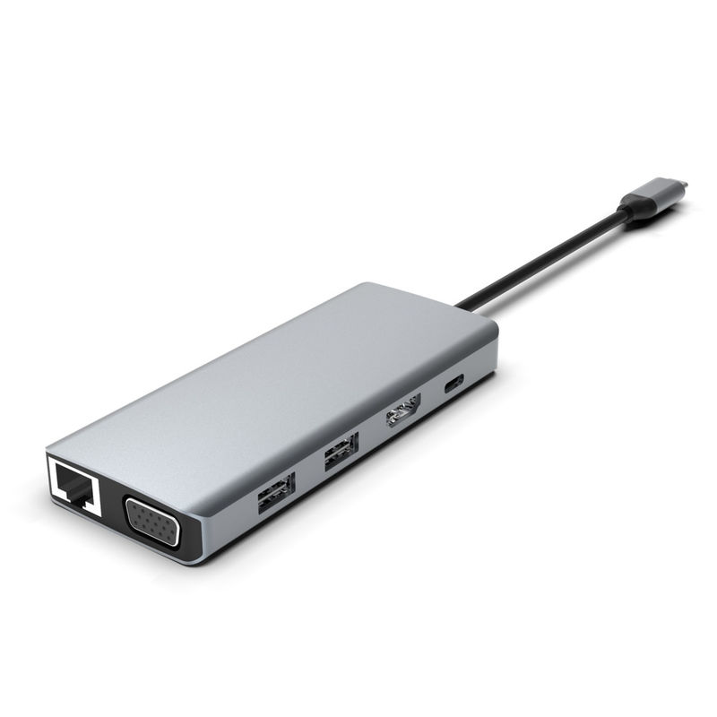 11-In-1 USB C Docking Station Multiport Hub HDMI 4K 60Hz SD/TF Card Reader 3*USB 3.0/100W Δύναμη
