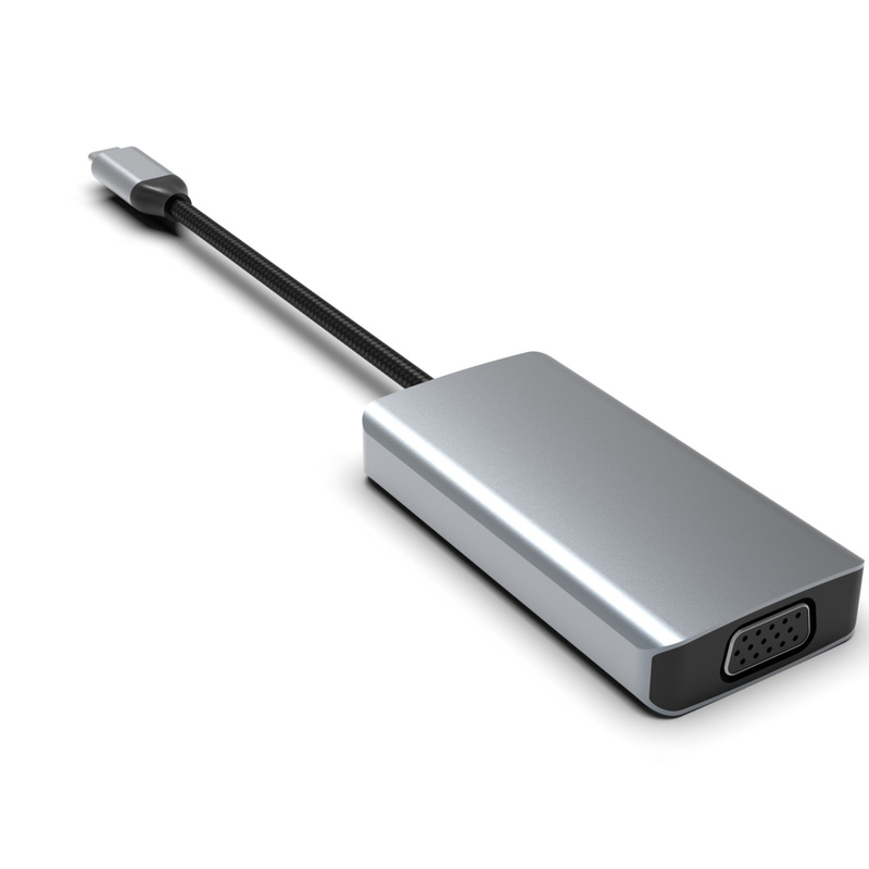 Μίνι 4 σε 1 USB C Adapter Type C Hub με USB 3.0 HDMI VGA USB-C PD φόρτιση