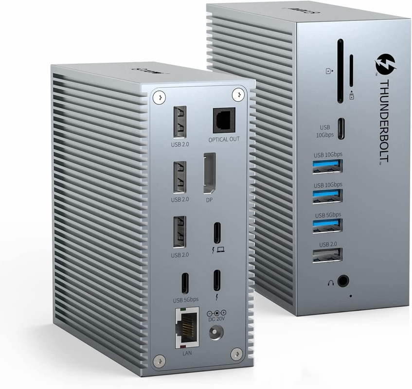 USB C Dock Hdmi 4k 60hz 16 σε 1 Docking Station Plug and Play Convenience Χρυσό χρώμα