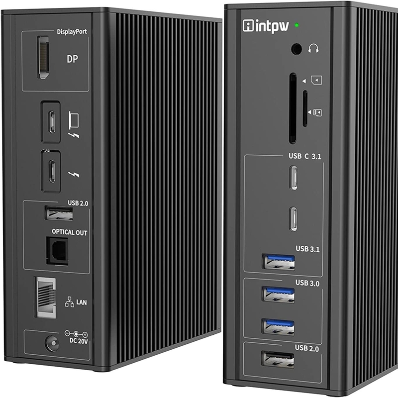 Thunderbolt 3 Adapter Hub Mac USB C Docking Station 10Gbps Στερεοσύνδεσμος