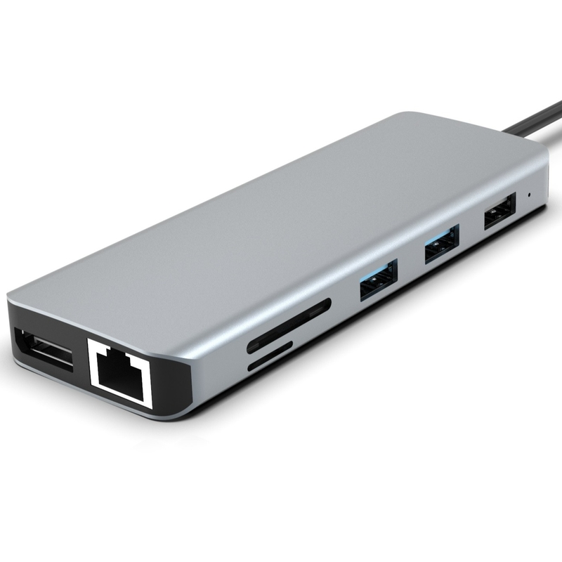 11-in-1 USB-C Hub για MacBook Pro με 4K HDMI 100W PD USB 3.0 SD/TF Card Reader