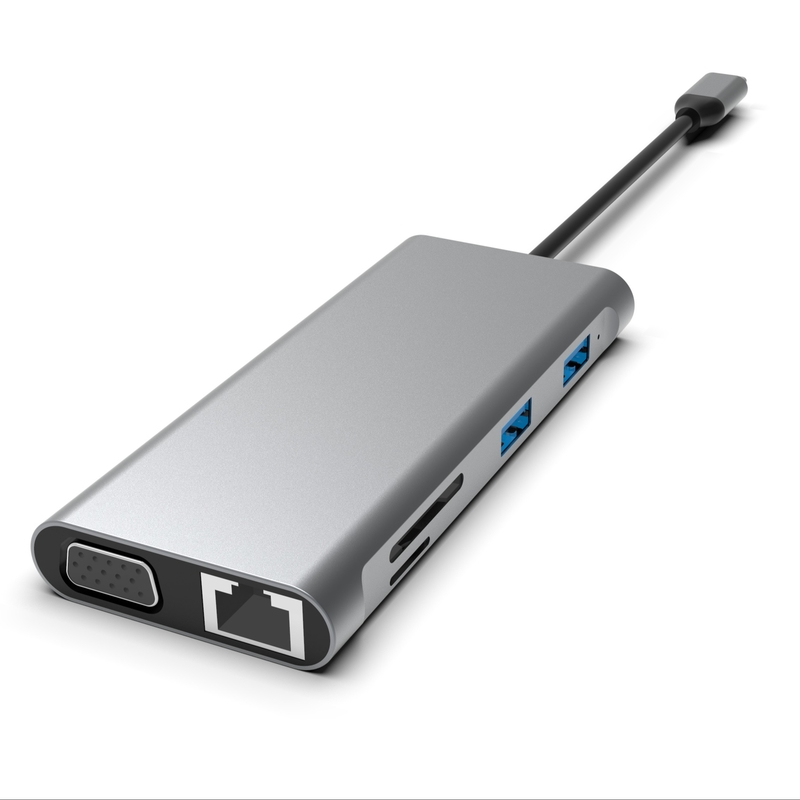12 σε 1 USB C Hub Τριπλή οθόνη Σταθμός ασύρματης σύνδεσης Δύο HDMI VGA USB C & A Data Port Dock