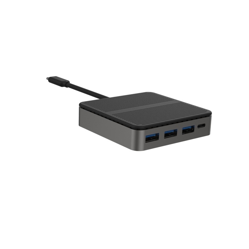 Τετράγωνο 6 σε 1 Διπλή HD 4K Τύπος C Docks Με RJ45 PD 100W SD TF 3xUSB 3.0 Docking Hdmi Hub Usb C A