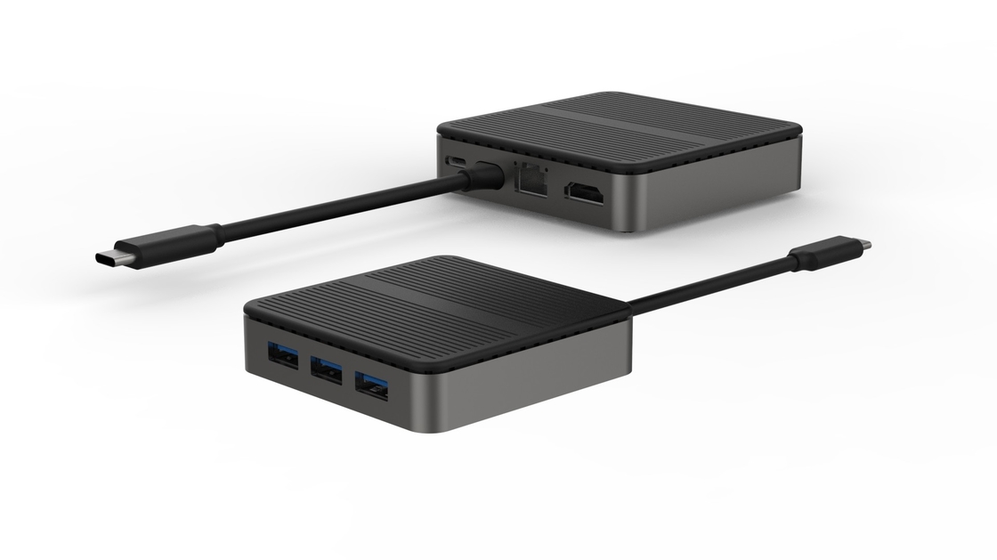 Τύπος C Square 9 σε 1 USB C HUB HD 4K Τύπος C Docks RJ45 PD 100W 3xUSB 3.0 Docking Sta