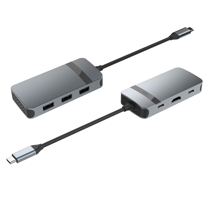 Hdmi Adapter Ethernet Usb C Grey USB A Hub Με USB C Ταχύτητα μεταφοράς δεδομένων 5Gbps