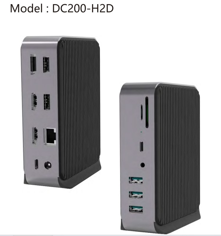 Κέντρο φόρτισης Gigabit Ethernet Usb Type C Docking Station με ανάλυση HDMI 4K για Macbook