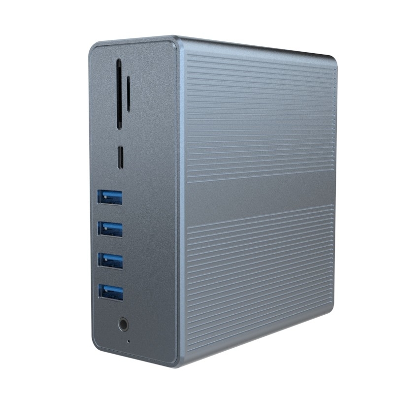 4k Thunderbolt 3 Docking Station Macbook Pro USB C Λάπτοπ Δύο οθόνες 18-In-1 Λάπτοπ Ντόκ για MacBook