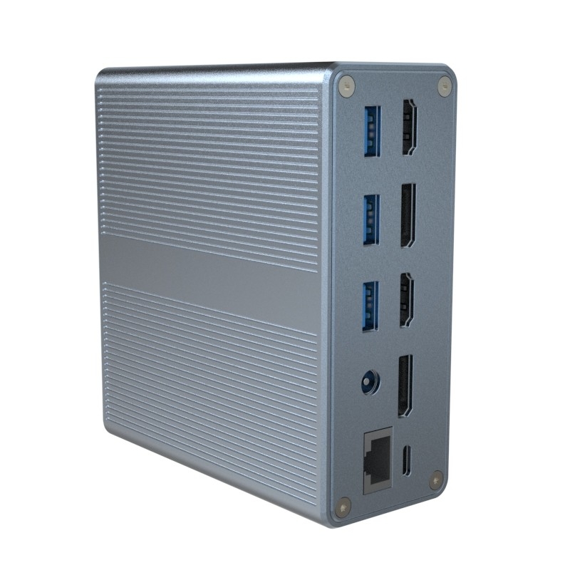 4k Thunderbolt 3 Docking Station Macbook Pro USB C Λάπτοπ Δύο οθόνες 18-In-1 Λάπτοπ Ντόκ για MacBook