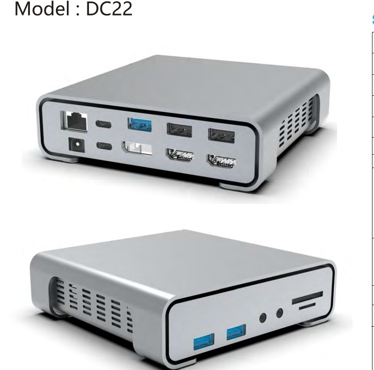 16 σε 1 USB C Hub Τύπος-C έως PD HDMI USB3.0 USB2.0 USB-C SD TF RJ45 Σταθμός αγκυρώσεως