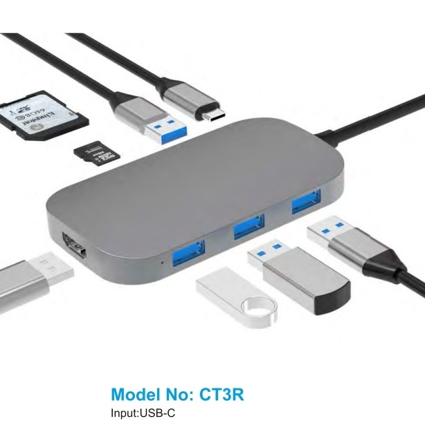 Κέντρα USB C με αναγνώστη κάρτας SD PD για Windows MacOS Μέχρι 10Gbps Ταχύτητα μεταφοράς δεδομένων