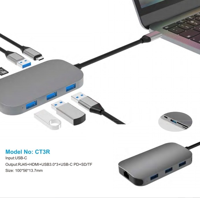 10/100/1000 Mbps Ethernet USB C προσαρμογός συμβατός με Windows/ MacOS/ Android/ Linux Μέχρι 10Gbps ταχύτητα μεταφοράς δεδομένων