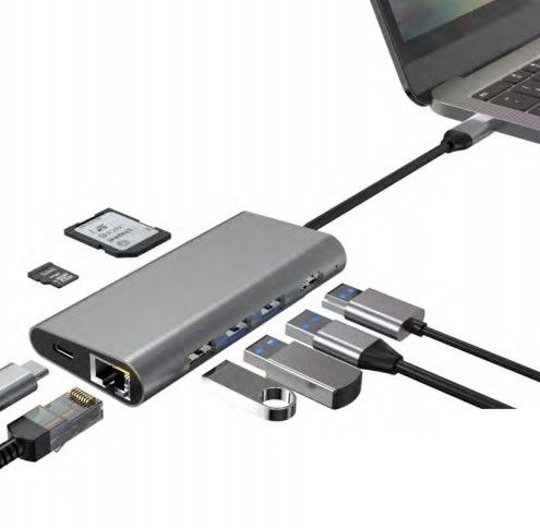 7 IN 1 φορητό USB C Docking Station HUB με οθόνη 4K HDMI RJ45 για macbook
