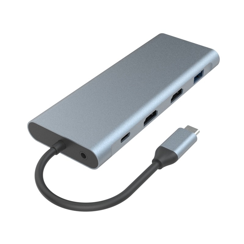 6 σε 1 USB C Hub Τύπος C Adapter 4K HDMI 60hz Multiport Card Reader USB3.0 TF PD SD Reader