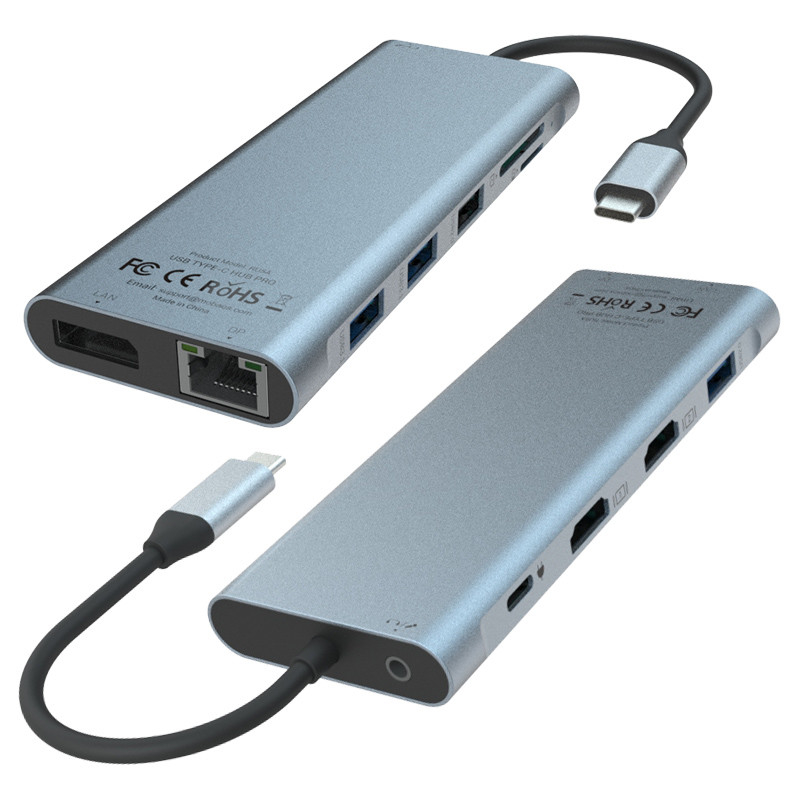 6 σε 1 USB C Hub Τύπος C Adapter 4K HDMI 60hz Multiport Card Reader USB3.0 TF PD SD Reader