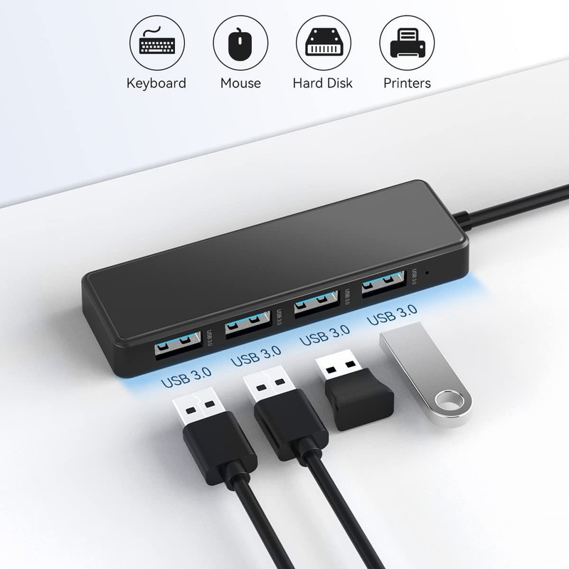 Λάπτοπ Usb A Hub Τύπος C συμβατότητα Μαύρο γκρι Hub 5Gbps Μεταφορά δεδομένων Μακρό μήκος καλωδίου Δίπλωμα τροφοδοσίας