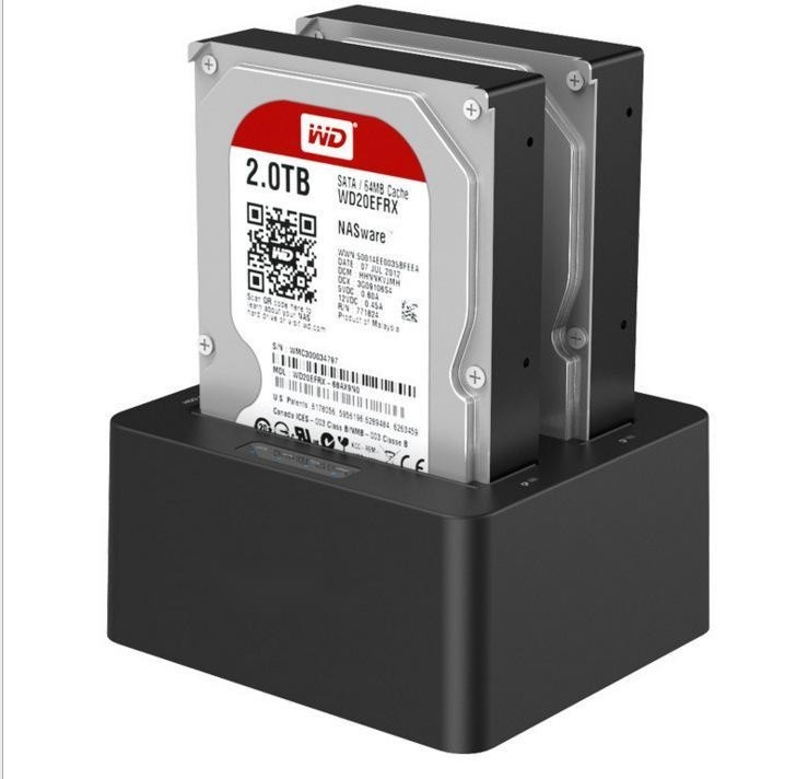 USB 3.0 Hdd Δύο αποβάθρες σκληρό δίσκο Docking Station 2.5 3.5 SATA HDD SSD