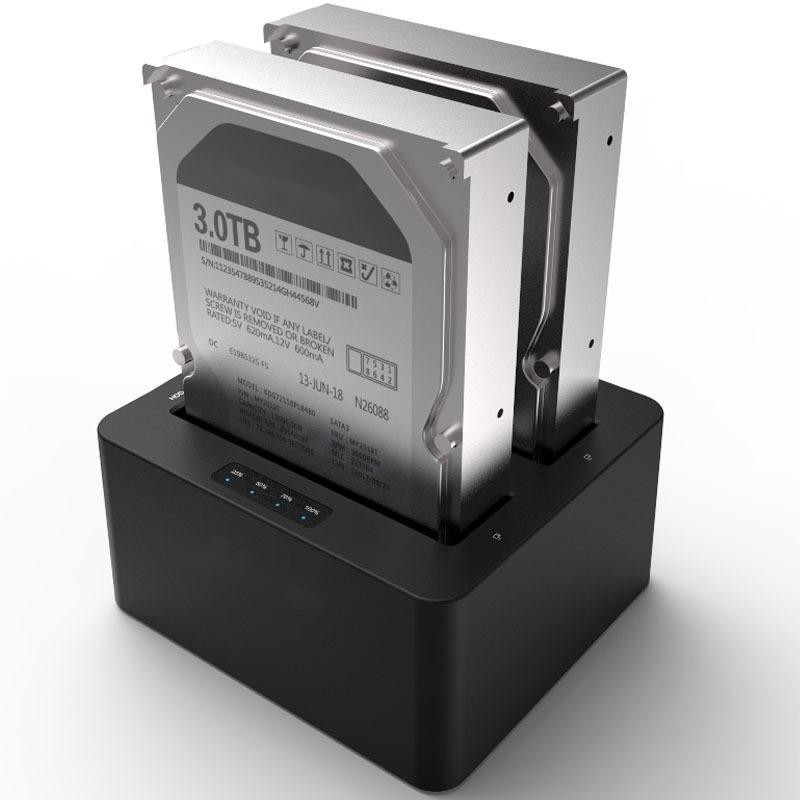 USB 3.0 Hdd Δύο αποβάθρες σκληρό δίσκο Docking Station 2.5 3.5 SATA HDD SSD