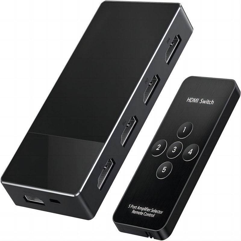 3 σε 1 Out Hdmi Switch Αλουμινίου HDMI Splitter με τηλεχειριστήριο HDMI Switcher υποστηρίζει 4K 3D HD Monitor