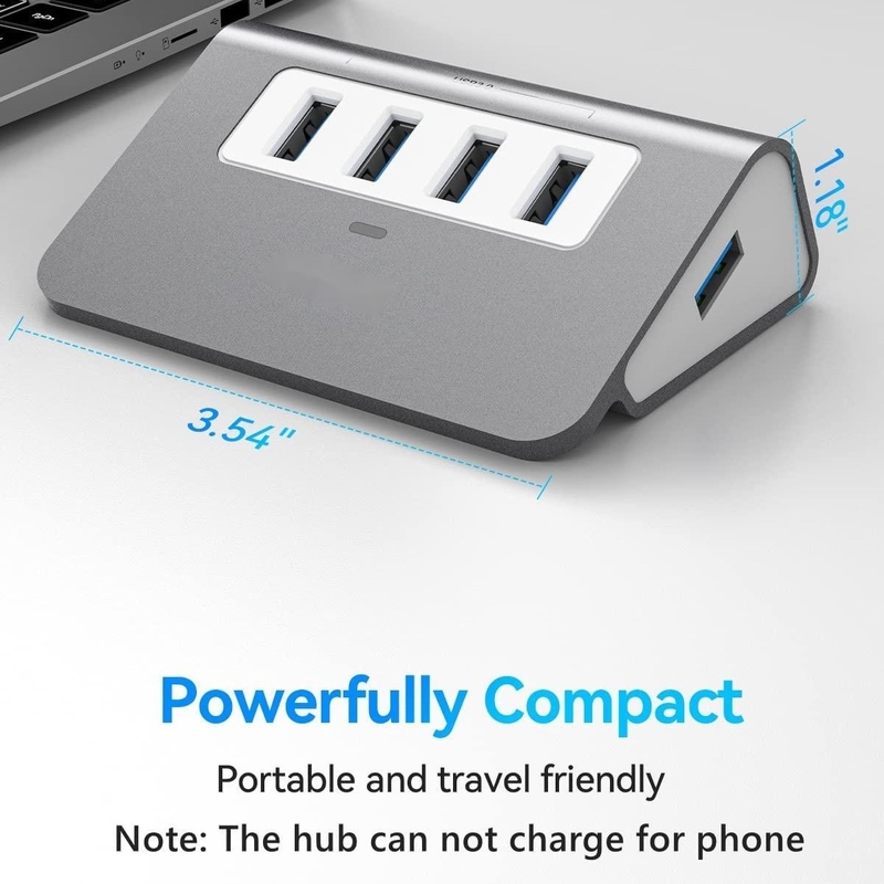 10 θύρες USB C Hub Φορητό USB C Hub Τύπος C έως 4 θύρες USB A Για PC Tablet