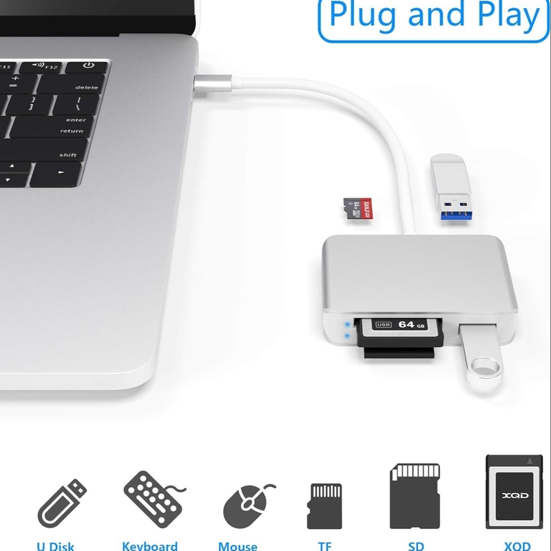 Διαβάτης κάρτας USB 3.0 υψηλής ταχύτητας σε SD Micro SD κάρτα προσαρμογέα κάρτα μνήμης Διαβάτης κάρτας μνήμης iPhone 15