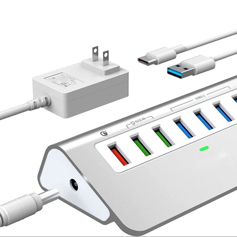 Διορθωτής USB τύπου C προς Ethernet με 14 θύρες USB 1000 Mbit/s Gigabit RJ45 LAN Hub