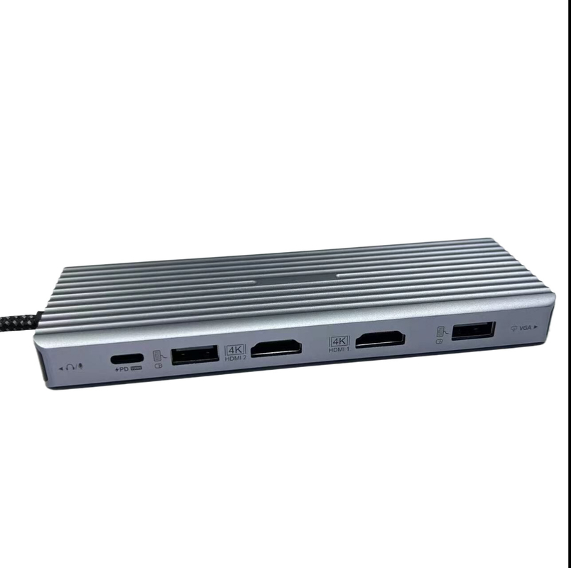 13 σε 1 USB C Hub Docking Station Διπλή οθόνη Τριπλή οθόνη με ήχο