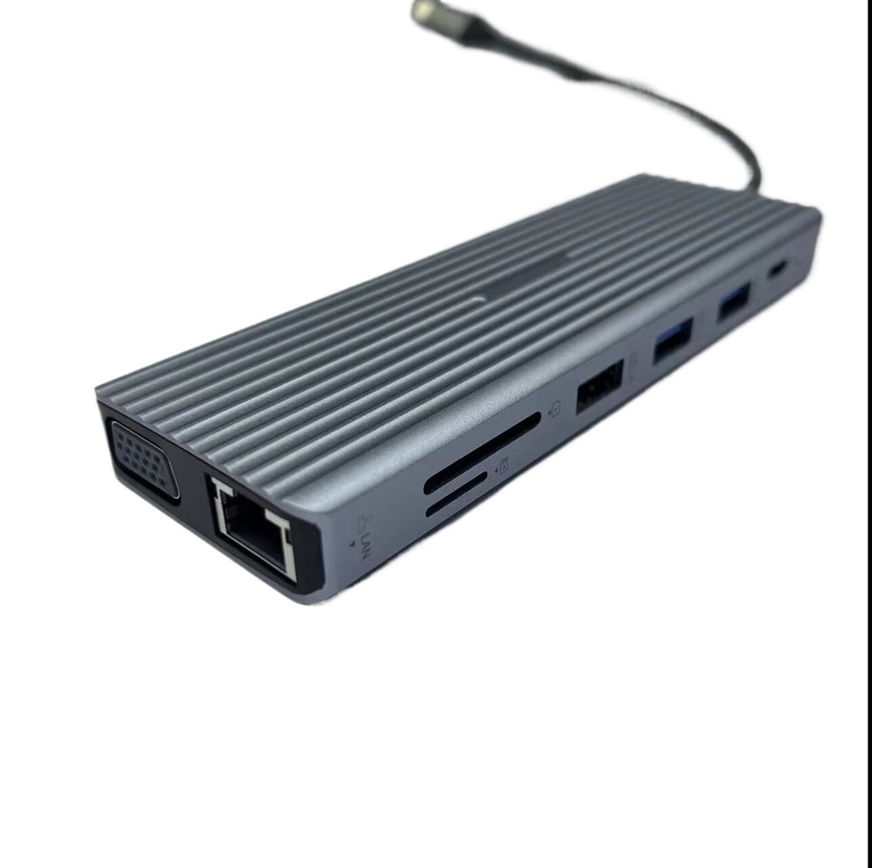 13 σε 1 USB C Hub Docking Station Διπλή οθόνη Τριπλή οθόνη με ήχο