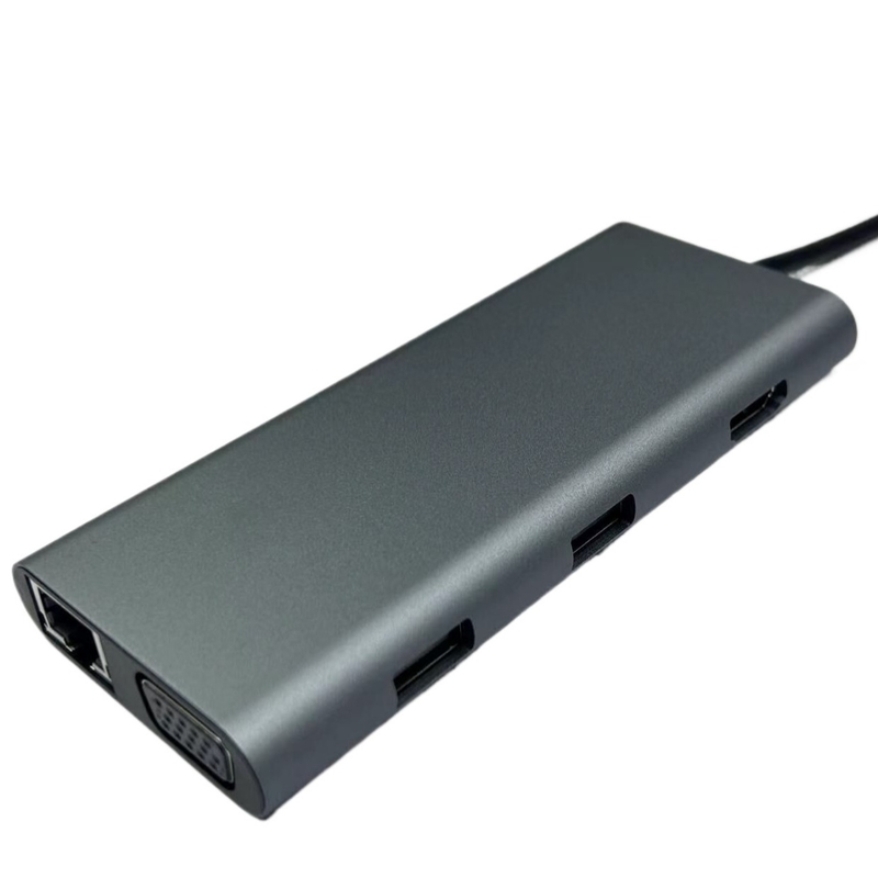 Εύκολο ασημένιο USB C Docking Station με Displaylink IC και θύρες USB 3.0