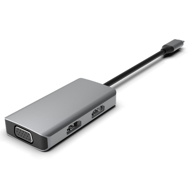 Εύκολο ασημένιο USB C Docking Station με Displaylink IC και θύρες USB 3.0