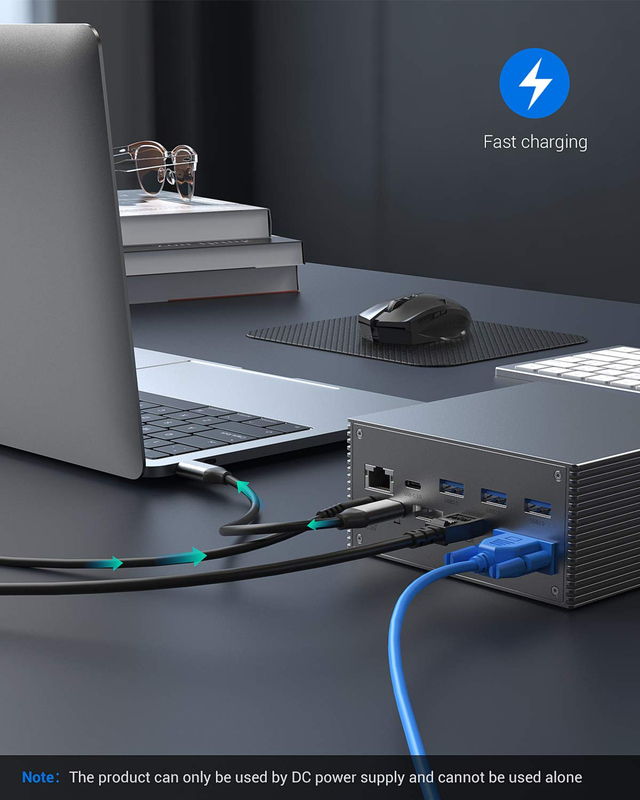 Θάντερμπολτ 4k Μονιτέρ Θάντερμπολτ USB-C Δύο HD 4K Σταθμός Ενσωμάτωσης 16-In-1 Hub Adapter MST Macbook & Desktop