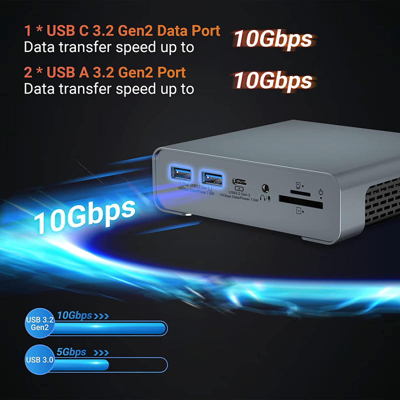 Δοκιμαστική USB Hub Adapter USB Type-C 4K 60hz Monitor HDMI Ethernet RJ45 Σταθμός αποσύνδεσης