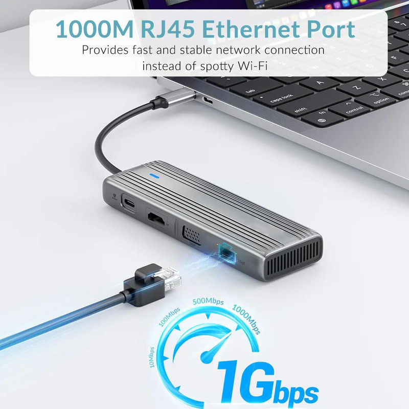 USB 3.1 10 σε 1 Type-C Multiport Docking Station Hub με Gigabit Ethernet και 4K HD HDMI