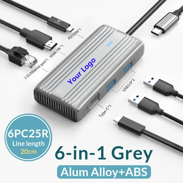 USB C Hub με 4K HDMI και υψηλής ταχύτητας USB 3.0 συμβατό με Windows Mac