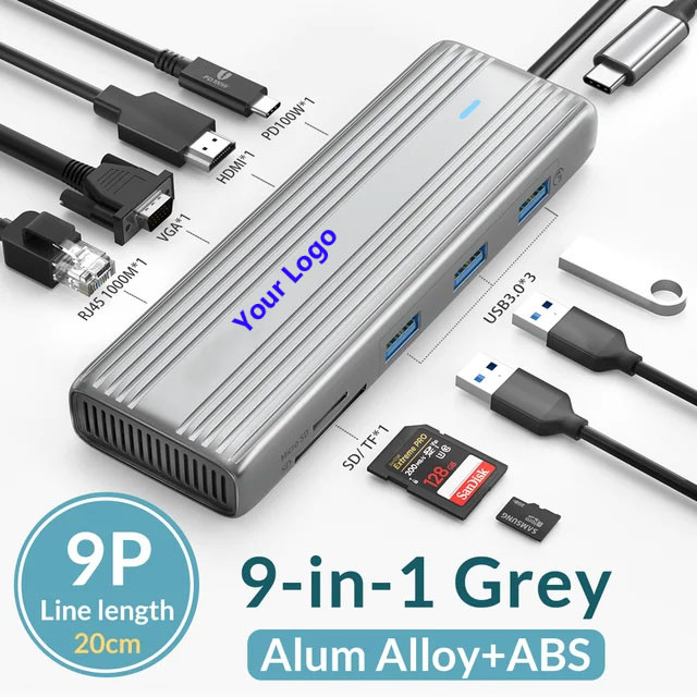USB C Hub με 4K HDMI και υψηλής ταχύτητας USB 3.0 συμβατό με Windows Mac