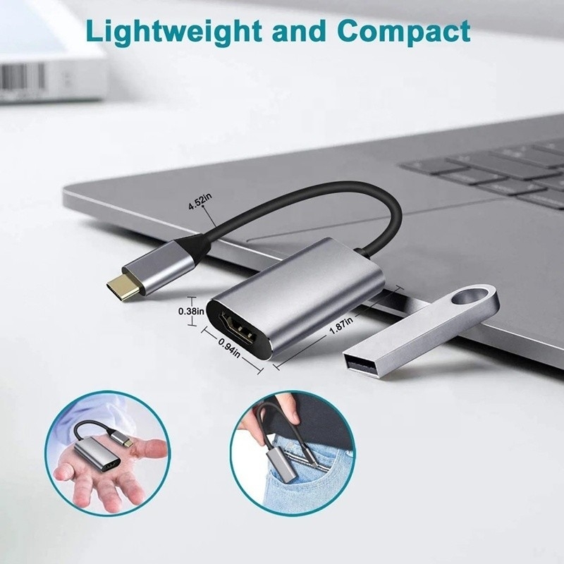 Άντρας-γυναίκας USB 3.1 τύπου C σε HDMI HDTV καλώδιο προσαρμογέα μετατροπέα 4K 60Hz 1080P CCA οδηγός