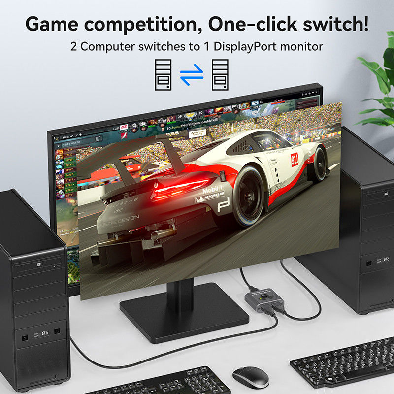 8K60Hz Port Switcher για εύκολη λειτουργία και υψηλής απόδοσης DP 1.4 Switching