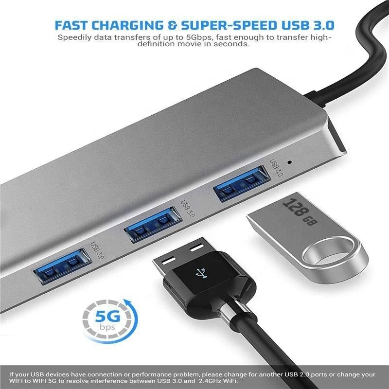 Σταθμός σύνδεσης USB Type-C 12-σε-1 HDMI 1080P 60Hz 2*HDMI VGA RJ45 4*USB Audio SD/TF PD