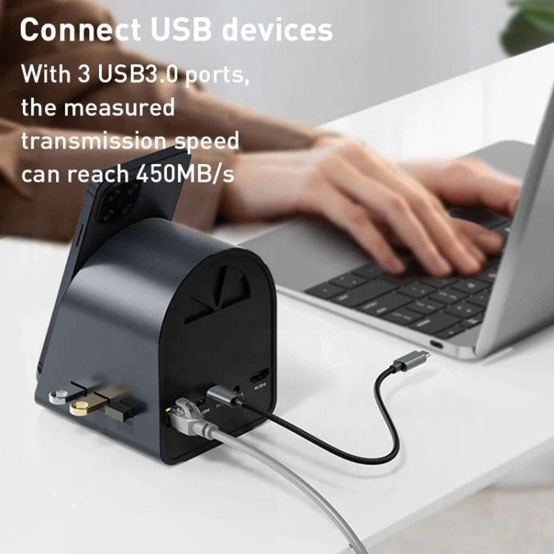 USB 3.1 10 σε 1 Type-C Multiport Docking Station Hub με Gigabit Ethernet και 4K HD HDMI