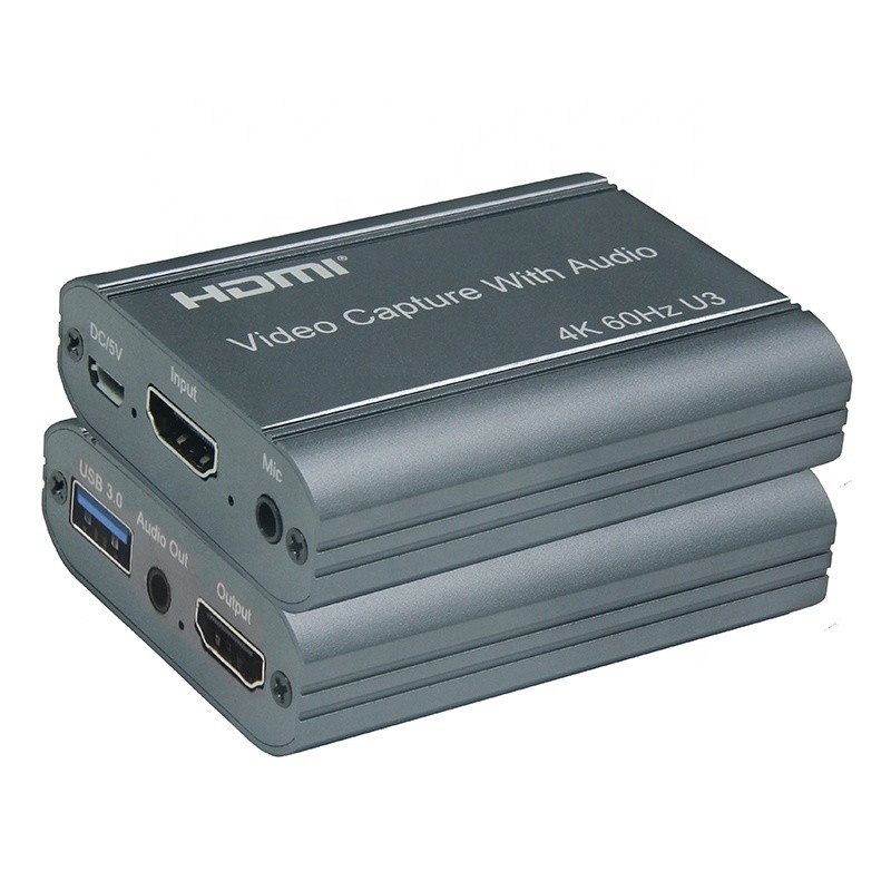 Επαγγελματική κάρτα λήψης βίντεο 4K 60Hz HDMI σε USB3.0 με έξοδο ήχου και USB 3.0
