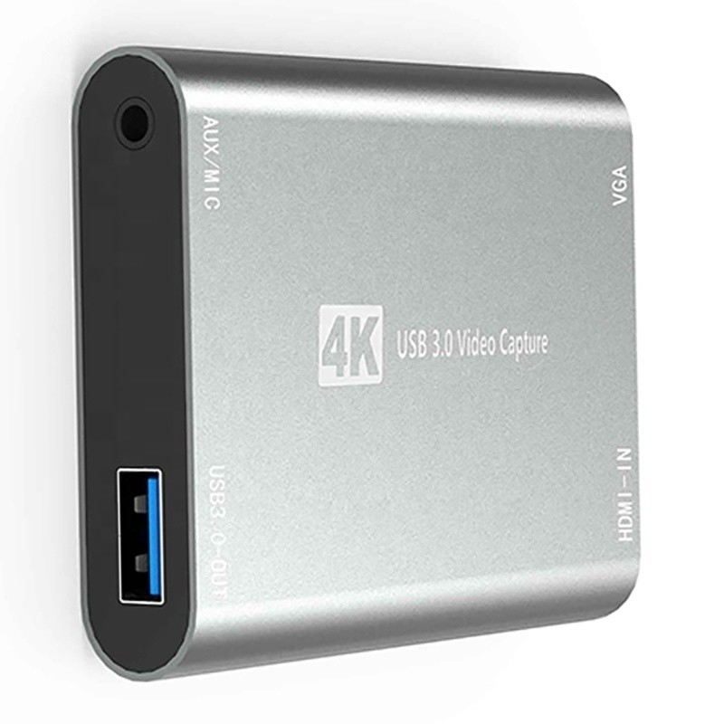 USB 3.0 HDMI Video Capture DVR Card Box με μικρόφωνο VGA Loop Out για την κάμερα υπολογιστή Xbox