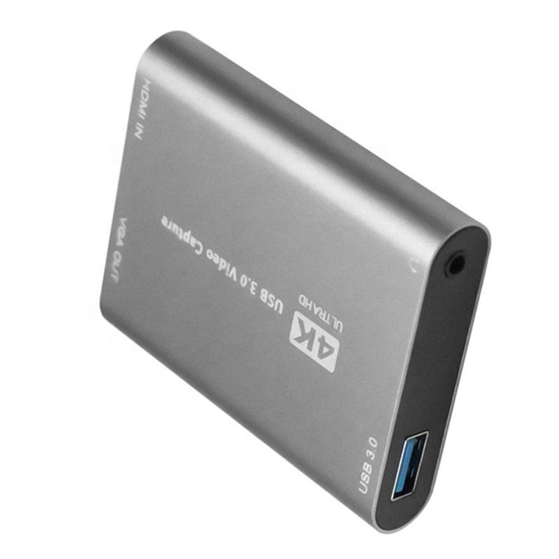 USB 3.0 HDMI Video Capture DVR Card Box με μικρόφωνο VGA Loop Out για την κάμερα υπολογιστή Xbox