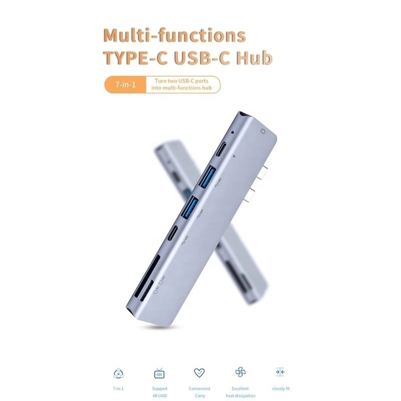 USB C τύπου C 4K 30Hz HDMI USB 3.0 TF SD Adapter Hub Docking Station για το Macbook Pro