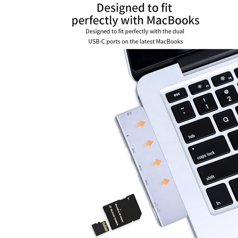 USB C τύπου C 4K 30Hz HDMI USB 3.0 TF SD Adapter Hub Docking Station για το Macbook Pro