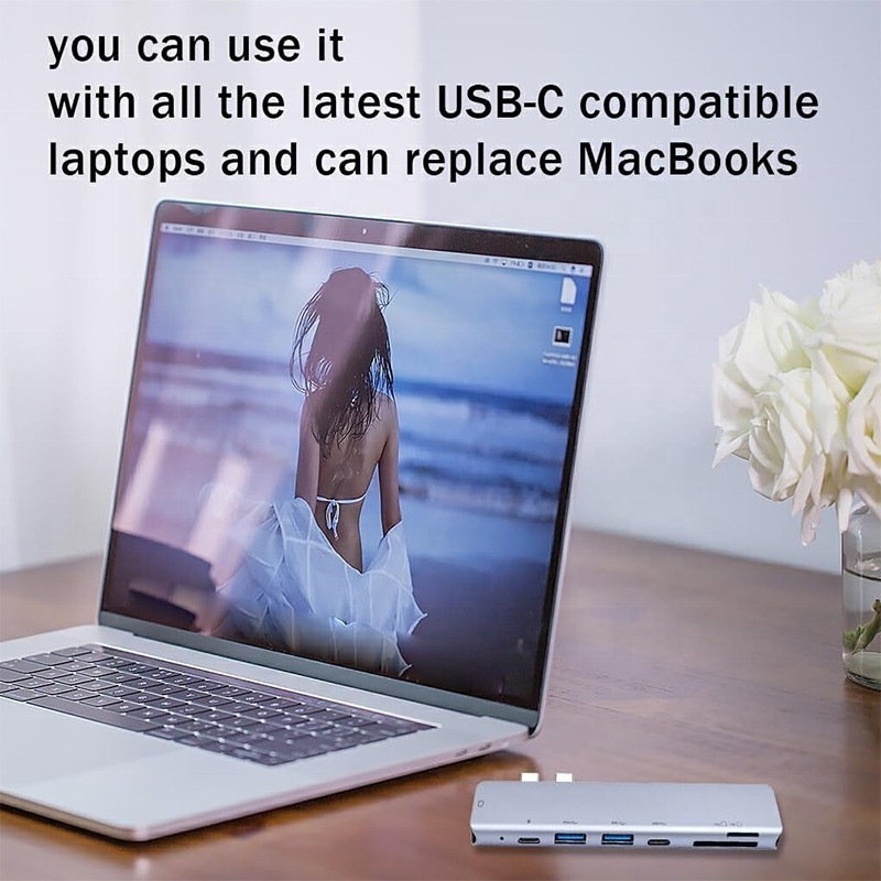 USB C τύπου C 4K 30Hz HDMI USB 3.0 TF SD Adapter Hub Docking Station για το Macbook Pro