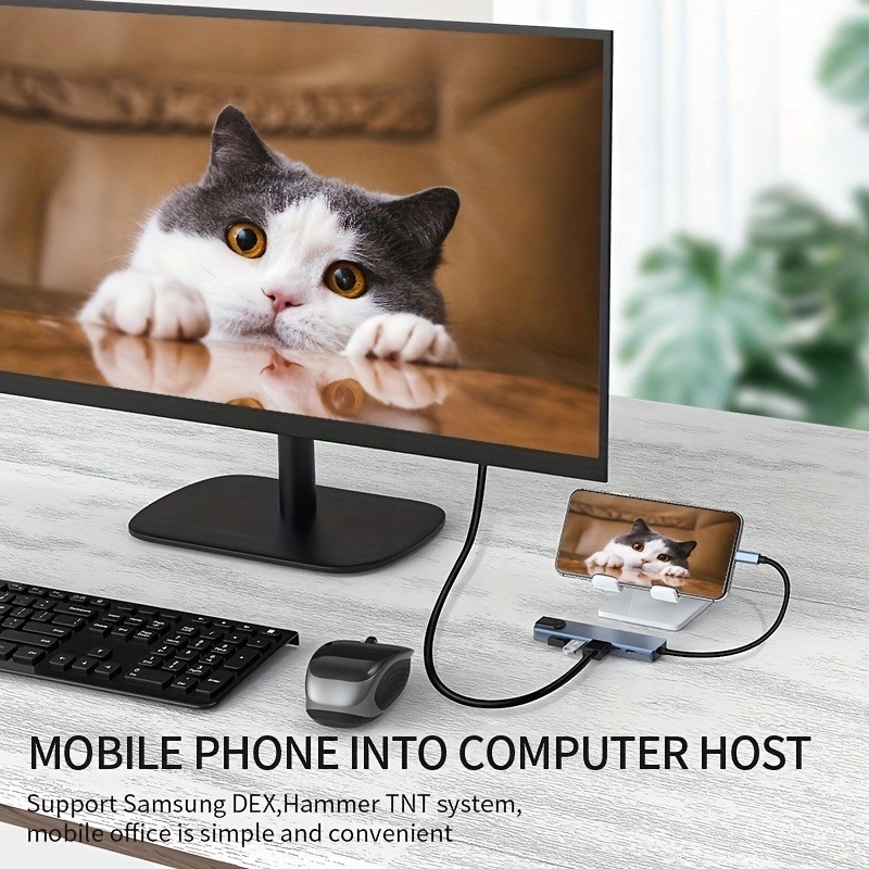Γρήγορη φόρτιση 16 σε 1 USB C προσαρμογέα για κινητό τηλέφωνο φορητό υπολογιστή 4K HDMI RJ45 PD