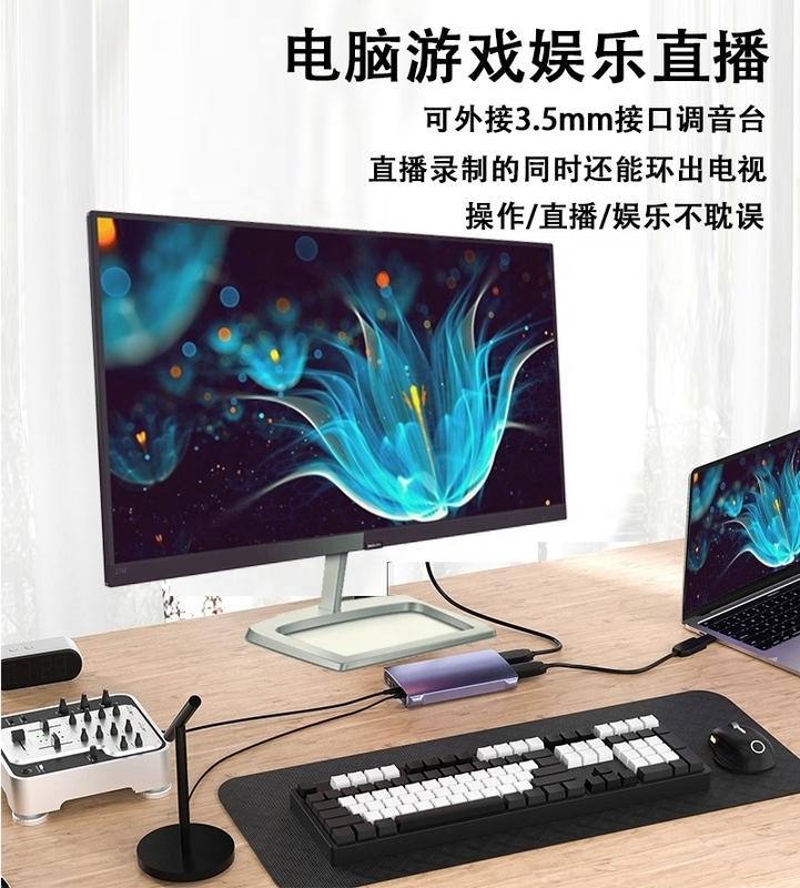 Κύκλος USB C τύπου C Hub με κάρτα λήψης βίντεο υψηλής ευκρίνειας 4K 60Hz HDMI