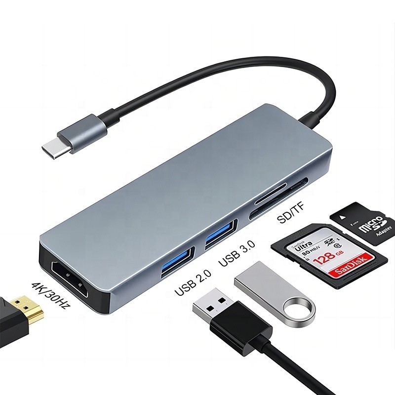 11 σε 1 USB-C Hub Τύπος-C προς HDMI USB3.0 USB2.0 SD TF Adapter Hub με αναγνώστη καρτών
