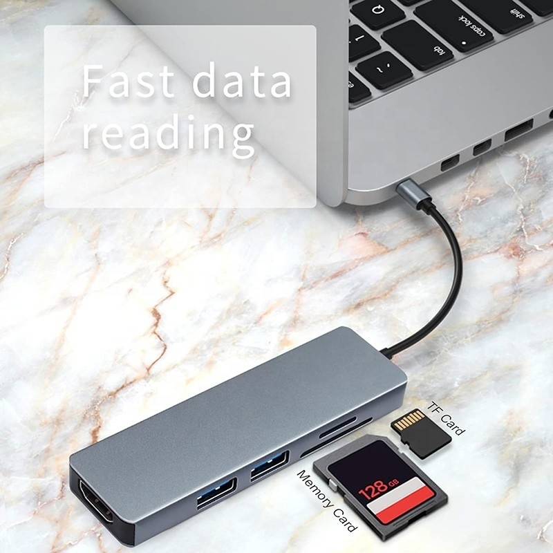 11 σε 1 USB-C Hub Τύπος-C προς HDMI USB3.0 USB2.0 SD TF Adapter Hub με αναγνώστη καρτών