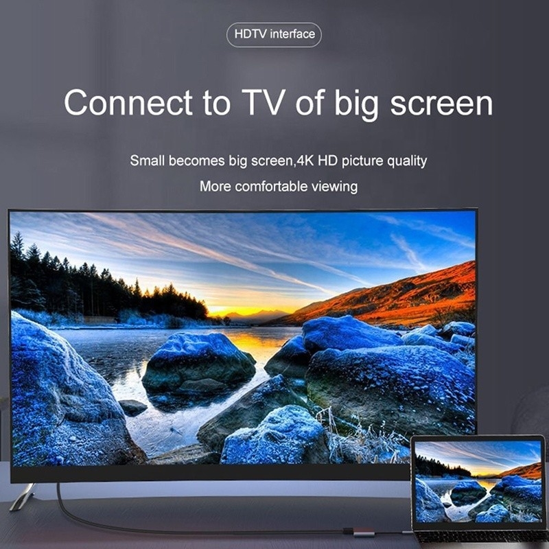 4-σε-1 USB C σε διπλό 4K HDMI MST προσαρμογέα για φόρτιση μεταφοράς δεδομένων και βίντεο