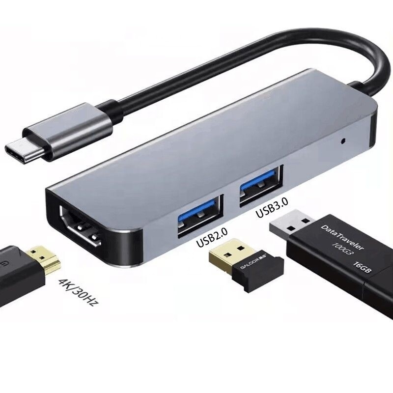 USB C Hub με 4K HDMI και υψηλής ταχύτητας USB 3.0 συμβατό με Windows Mac